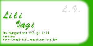 lili vagi business card